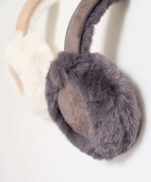 ALWAYS GOOD TIME（オルウェイズグッドタイム）の「【AGTSELECT/AGTセレクト】フェクスウェードイヤーマフ（イヤーマフ・レディース・ベージュ/チャコールグレー・FREE）」の21枚目の写真
