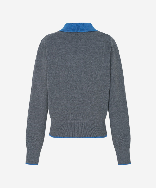 LORDLOAR(ロードロアル)の「シグニチャー配色カラー長袖ニット CHARCOAL(ニット/セーター・レディース・その他・MEDIUM/SMALL)」の5枚目の写真