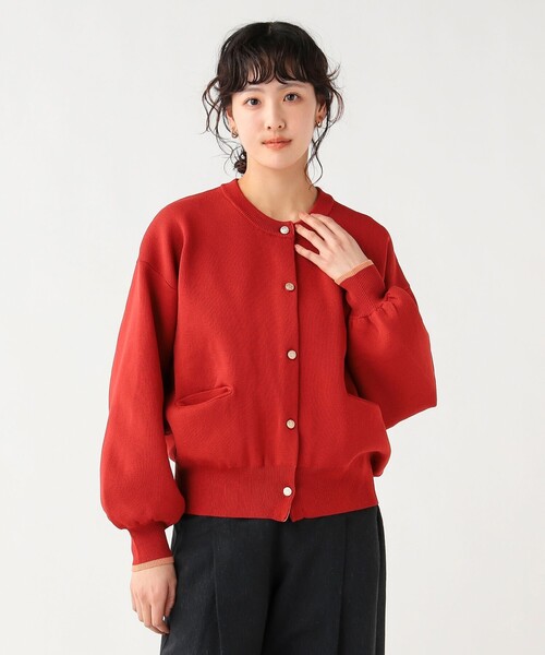 BEAMS HEART（ビームスハート）の「スポンディッシュ クルー カーディガン（カーディガン/ボレロ・レディース・レッド/ネイビー/ホワイト系その他5・FREE）」の2枚目の写真
