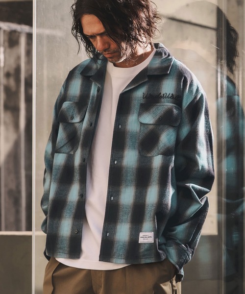 WONDER WALL MOTEL（ワンダーウォールモーテル）の「ms6350-OMBRE SHIRT シャツ(26SSSH001)（シャツ/ブラウス・メンズ・ブラック/マスタード/ブルー・XL/L/M/S）」の4枚目の写真