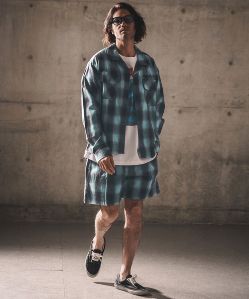 WONDER WALL MOTEL（ワンダーウォールモーテル）の「ms6350-OMBRE SHIRT シャツ(26SSSH001)（シャツ/ブラウス・メンズ・ブラック/マスタード/ブルー・XL/L/M/S）」の6枚目の写真