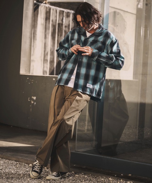WONDER WALL MOTEL（ワンダーウォールモーテル）の「ms6350-OMBRE SHIRT シャツ(26SSSH001)（シャツ/ブラウス・メンズ・ブラック/マスタード/ブルー・XL/L/M/S）」の7枚目の写真