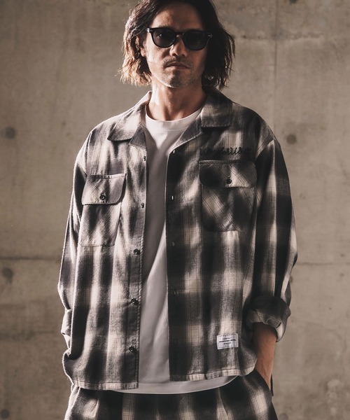WONDER WALL MOTEL（ワンダーウォールモーテル）の「ms6350-OMBRE SHIRT シャツ(26SSSH001)（シャツ/ブラウス・メンズ・ブラック/マスタード/ブルー・XL/L/M/S）」の9枚目の写真