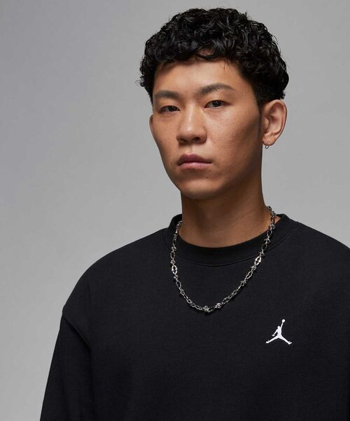 JORDAN BRAND（ジョーダンブランド）の「ジョーダン ブルックリン フリース メンズ クルーネック スウェットシャツ / Jordan Brooklyn Fleece Men's Crew-Neck Sweatshirt FV7295-010 Black（スウェット・メンズ・ブラック・XL/L/M/S/2XL）」の3枚目の写真
