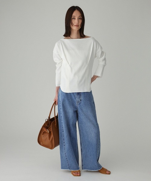 BABYLONE（バビロン）の「コットンハニカムプルオーバー（Tシャツ/カットソー・レディース・グレー/ホワイト・フリー）」の7枚目の写真