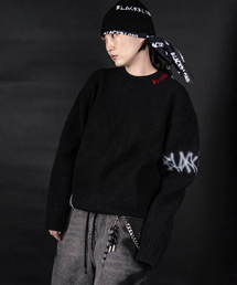 BLACK BLOND（ブラック ブロンド）の「ビビディディスオーダーグラフィティロゴスウェット（ブラック）（ニット/セーター）」