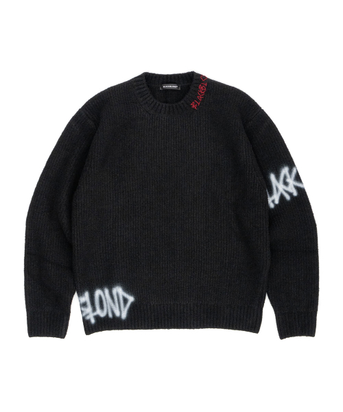 BLACK BLOND(ブラック ブロンド)の「ビビディディスオーダーグラフィティロゴスウェット(ブラック)(ニット/セーター・レディース・その他・MEDIUM/LARGE)」の2枚目の写真