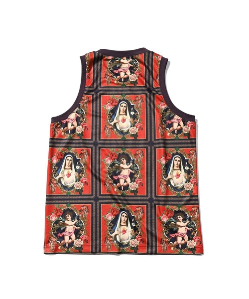 Ally&Dia（アリーアンドダイア）の「Ally＆Dia アリーアンドダイア MARIA MESH TANK TOP タンクトップ AD25SU002（タンクトップ・メンズ・ネイビー/ホワイト・L/M/XXL/XL）」の4枚目の写真