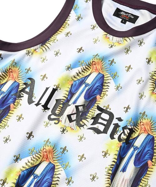 Ally&Dia（アリーアンドダイア）の「Ally＆Dia アリーアンドダイア MARIA MESH TANK TOP タンクトップ AD25SU002（タンクトップ・メンズ・ネイビー/ホワイト・L/M/XXL/XL）」の6枚目の写真