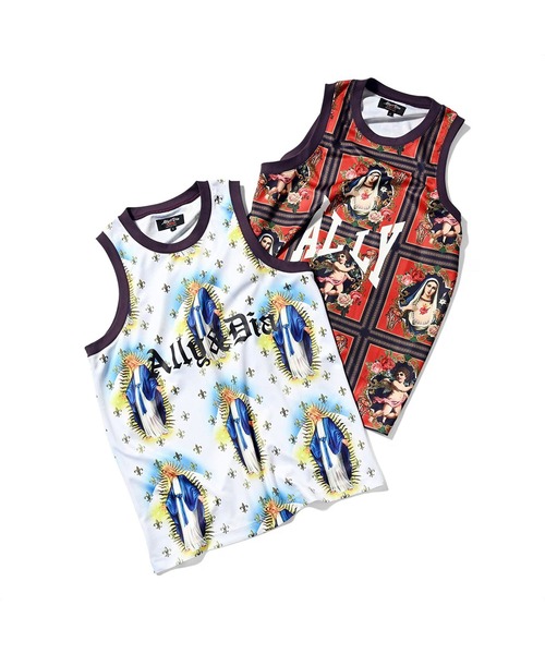 Ally&Dia（アリーアンドダイア）の「Ally＆Dia アリーアンドダイア MARIA MESH TANK TOP タンクトップ AD25SU002（タンクトップ・メンズ・ネイビー/ホワイト・L/M/XXL/XL）」の12枚目の写真