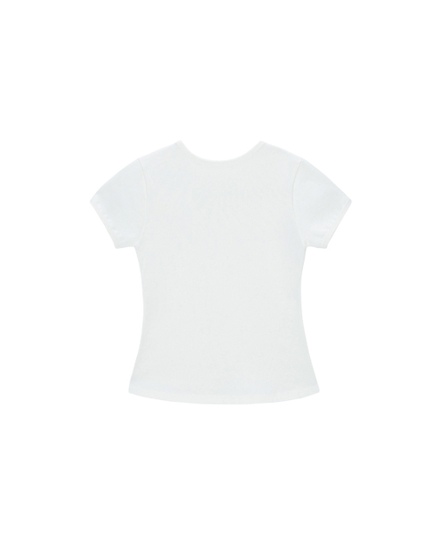 SALAD BAGUNI(サラダバグニ)の「Provocation lettering ribbed tee - white(Tシャツ/カットソー・レディース・その他・FREE)」の6枚目の写真