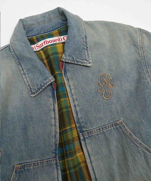 Stockholm Surfboard Club(ストックホルムサーフボードクラブ)の「Stockholm Surfboard Club/ストックホルムサーフボードクラブ デニムジャケット Denim Work Jacket(デニムジャケット・メンズ・ブルー・M/L)」の8枚目の写真