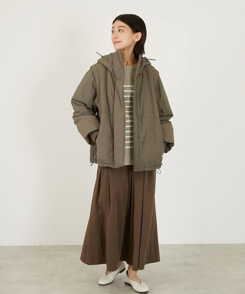 LOGEMENT DE CLAIRE(ロジュモンドクレール)の「2WAY中綿ジャケット(その他アウター・レディース・スミクロ/グレイッシュベージュ/カーキ・FREE)」の21枚目の写真