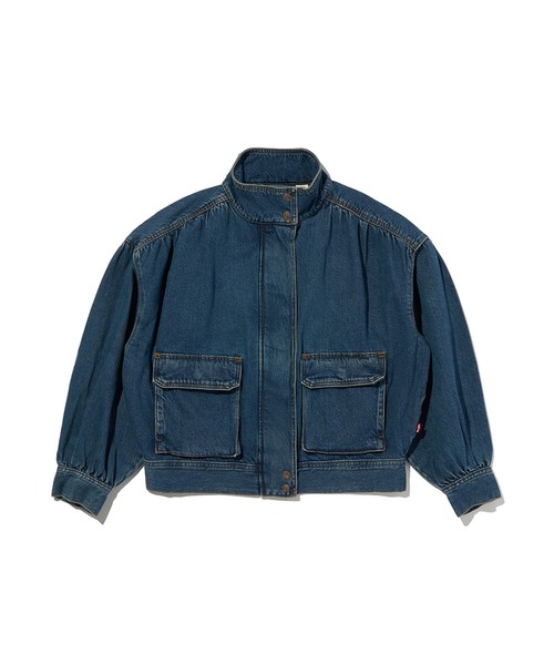Levi's（リーバイス）の「Levi's/リーバイス ブルゾントラッカージャケット（デニムジャケット・レディース・ダークインディゴブルー・XS/S/M）」の2枚目の写真