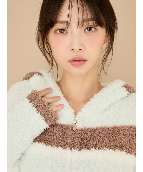 ジェラートランダムボーダーパーカ（ルームウェア/パジャマ）｜gelato