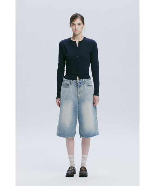 AFTERHOURS(アフターアワーズ)の「DOUBLE LAYERED KNIT CARDIGAN (NAVY)(カーディガン/ボレロ・レディース・その他・FREE)」の4枚目の写真