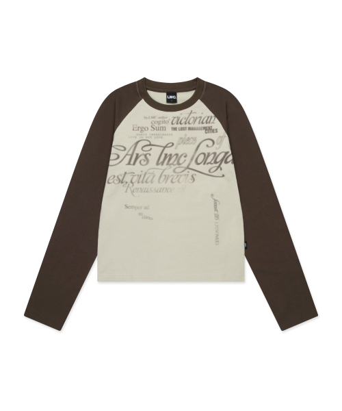 LMCの「WM GRADATION LETTERING RAGLAN LONG SLV TEE brown(Tシャツ/カットソー・レディース・その他・S/M)」の1枚目の写真