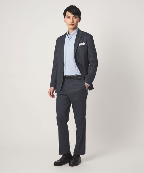 green label relaxing(グリーンレーベルリラクシング)の「A+ プリントジャージ スタンダード セットアップ パンツ スラックス -ウォッシャブル・ストレッチ-(スラックス・メンズ・ネイビー/ダークグレー・L/XL/M/S)」の7枚目の写真