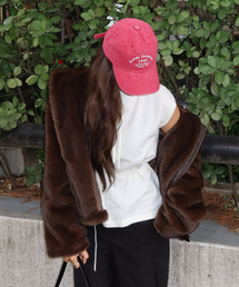 ARTID（アルティーダ）の「ブラシフードパーカーファージャケット_BROWN（テーラードジャケット）」