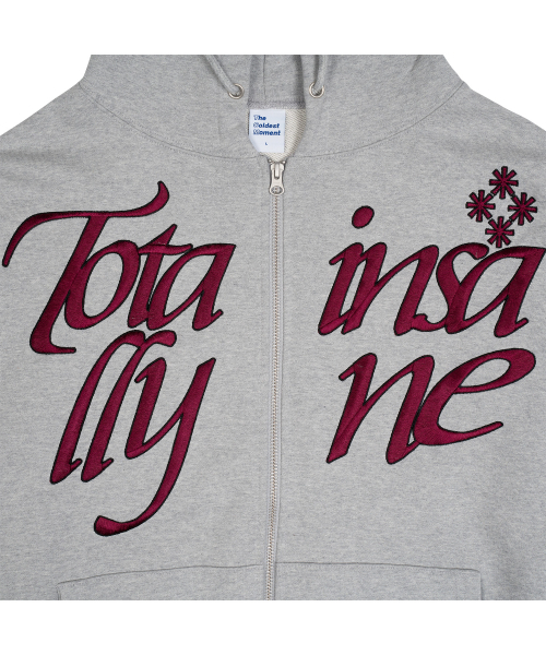 THECOLDESTMOMENT(ザコールデストモーメント)の「TCM totally hooded zip-up (grey)(パーカー・レディース・その他・M/L/S)」の4枚目の写真