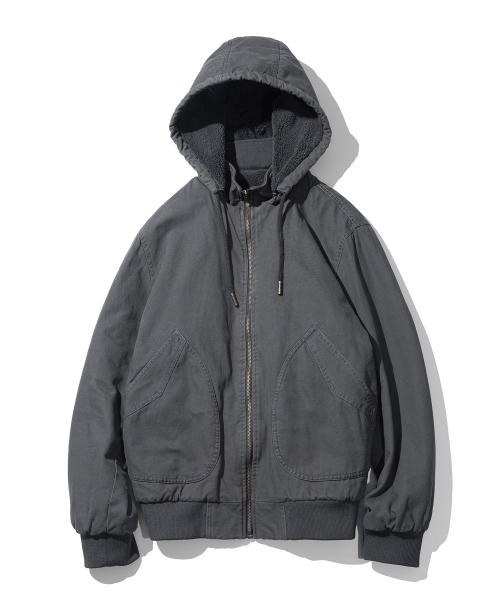 MASSNOUN(マスノウン)の「3WAYウォッシュドボアフードジャケット MWIPD003-DG(ブルゾン・レディース・その他・M/L)」の2枚目の写真
