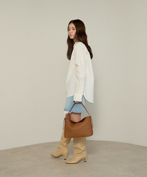 GUSCIO(グッシオ)の「【グッシオベーシック】ターンロック フラップショルダーバッグ(ショルダーバッグ・レディース・ブラウン/ブラック/アイボリー・FREE)」の16枚目の写真