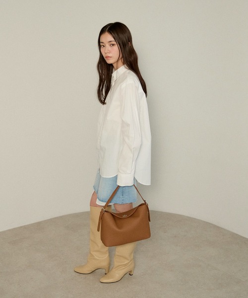 GUSCIO(グッシオ)の「【グッシオベーシック】ターンロック フラップショルダーバッグ(ショルダーバッグ・レディース・ブラウン/ブラック/アイボリー・FREE)」の18枚目の写真