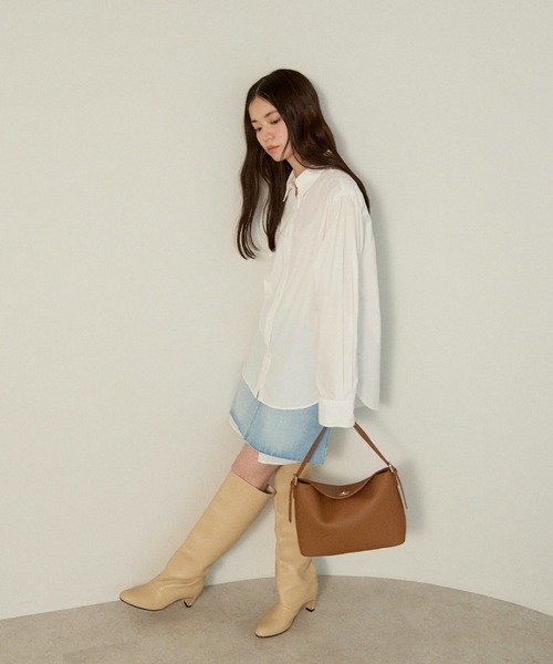 GUSCIO(グッシオ)の「【グッシオベーシック】ターンロック フラップショルダーバッグ(ショルダーバッグ・レディース・ブラウン/ブラック/アイボリー・FREE)」の21枚目の写真