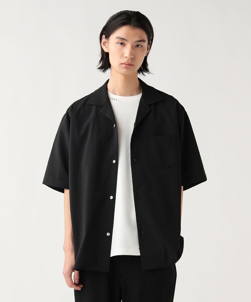 BEAMS HEART(ビームスハート)の「ポリトロ オープン カラー シャツ(吸収速乾・接触冷感)(シャツ/ブラウス・メンズ・ブラック/チャコールグレー・SMALL/LARGE/MEDIUM)」の17枚目の写真