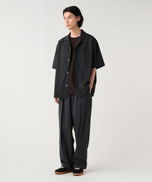 BEAMS HEART(ビームスハート)の「ポリトロ オープン カラー シャツ(吸収速乾・接触冷感)(シャツ/ブラウス・メンズ・ブラック/チャコールグレー・SMALL/LARGE/MEDIUM)」の16枚目の写真