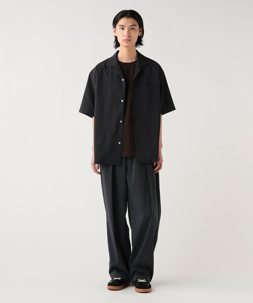 BEAMS HEART(ビームスハート)の「ポリトロ オープン カラー シャツ(吸収速乾・接触冷感)(シャツ/ブラウス・メンズ・ブラック/チャコールグレー・SMALL/LARGE/MEDIUM)」の15枚目の写真