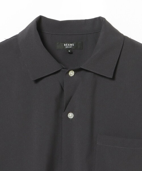 BEAMS HEART(ビームスハート)の「ポリトロ オープン カラー シャツ(吸収速乾・接触冷感)(シャツ/ブラウス・メンズ・ブラック/チャコールグレー・SMALL/LARGE/MEDIUM)」の12枚目の写真