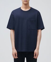 リラックスフィットクルーネックポケットTシャツ[ネイビー]