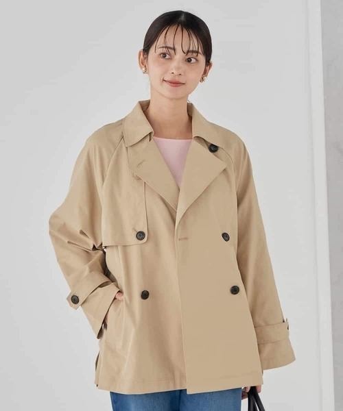 a.v.v（アーヴェヴェ）の「ミドルトレンチコート（トレンチコート・レディース・ベージュ/アイボリー・36/38/40）」の2枚目の写真