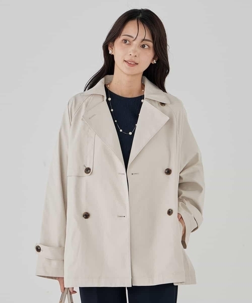 a.v.v（アーヴェヴェ）の「ミドルトレンチコート（トレンチコート・レディース・ベージュ/アイボリー・36/38/40）」の4枚目の写真