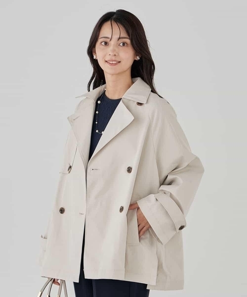 a.v.v（アーヴェヴェ）の「ミドルトレンチコート（トレンチコート・レディース・ベージュ/アイボリー・36/38/40）」の5枚目の写真