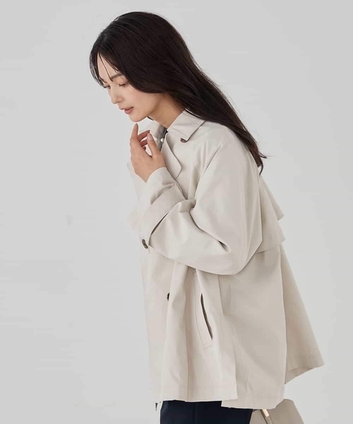 a.v.v（アーヴェヴェ）の「ミドルトレンチコート（トレンチコート・レディース・ベージュ/アイボリー・36/38/40）」の6枚目の写真