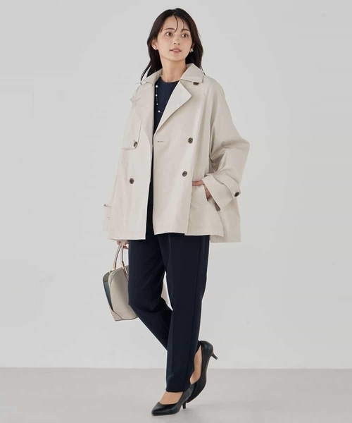 a.v.v（アーヴェヴェ）の「ミドルトレンチコート（トレンチコート・レディース・ベージュ/アイボリー・36/38/40）」の9枚目の写真