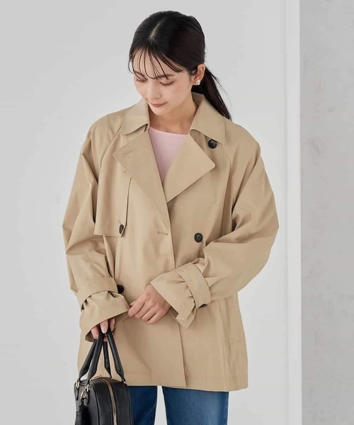 a.v.v（アーヴェヴェ）の「ミドルトレンチコート（トレンチコート・レディース・ベージュ/アイボリー・36/38/40）」の14枚目の写真