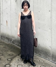 Henon.（ヘノン）の「LINGERIE CAMI DRESS（ワンピース）」