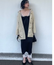 Henon.（ヘノン）の「LINGERIE CAMI DRESS（ワンピース）」