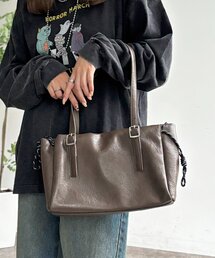 CPCM | 巾着レザーボストンバッグ(トートバッグ)