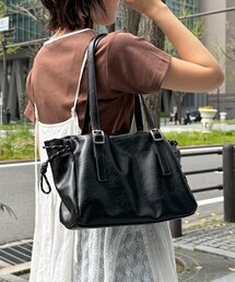 CPCM | 巾着レザーボストンバッグ(トートバッグ)