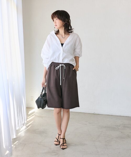 RIVE DROITE（リヴドロワ）の「予約【名品/サイズ展開あり】リネンワイドシャツ（シャツ/ブラウス・レディース・ピンク/ブラウン/オフホワイト/サックスブルー/ライトベージュ・FREE/36）」の19枚目の写真