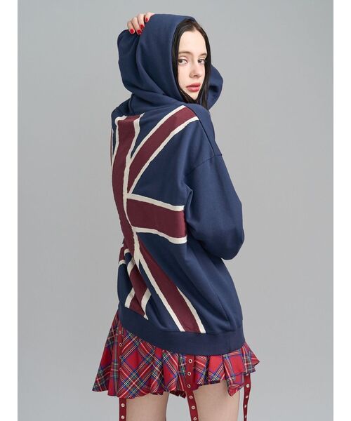 jouetie(ジュエティ)の「【LONSDALE×jouetie】スタッズBIGフーディー(パーカー・レディース・ブラック/オフホワイト/ネイビー・MEDIUM)」の4枚目の写真