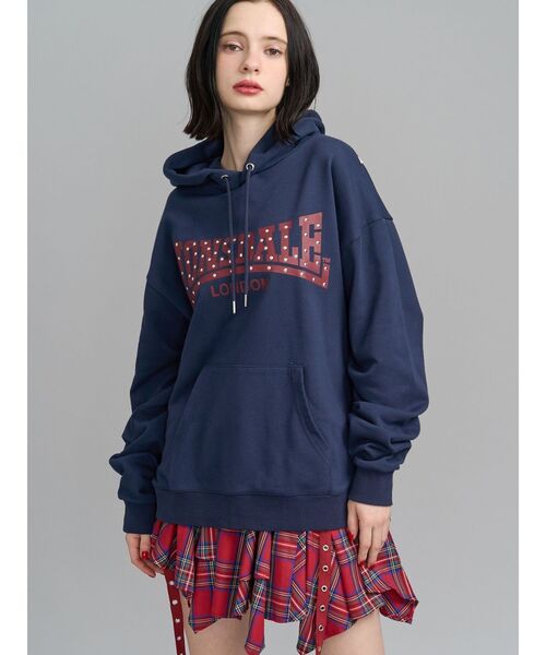 jouetie(ジュエティ)の「【LONSDALE×jouetie】スタッズBIGフーディー(パーカー・レディース・ブラック/オフホワイト/ネイビー・MEDIUM)」の6枚目の写真