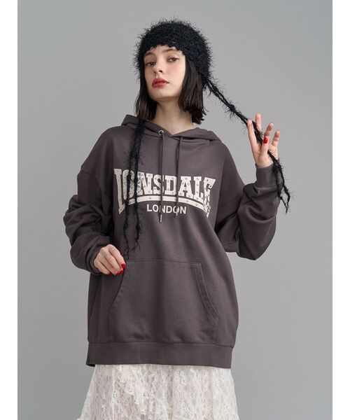 jouetie(ジュエティ)の「【LONSDALE×jouetie】スタッズBIGフーディー(パーカー・レディース・ブラック/オフホワイト/ネイビー・MEDIUM)」の13枚目の写真