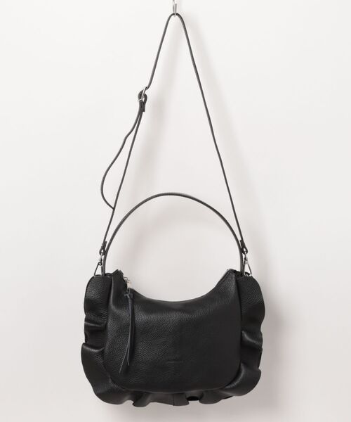 RIPANI(リパーニ)の「【RIPANI】サイドフリルホーボーバッグミディ(Q66401)(ハンドバッグ・レディース・ライトグレー/ブラック・ALL)」の10枚目の写真