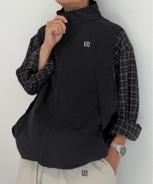 UNDERSTATEMENTs（アンダーステイトメント）の「【ユニセックス】胸刺繍ドローコードナイロンベスト/裏地メッシュ/セットアップ着用可（ベスト）」