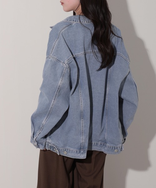 nouvellemoi(ヌーベルモイ)の「ビッグシルエットデニムジャケット(デニムジャケット・レディース・インディゴブルー/ブルー/ブラック/サックスブルー・M)」の10枚目の写真